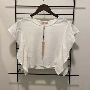 BCBGeneration white flouncy sleeve top